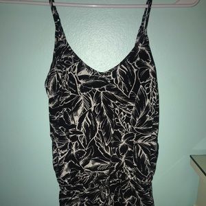 Black and white flowy romper